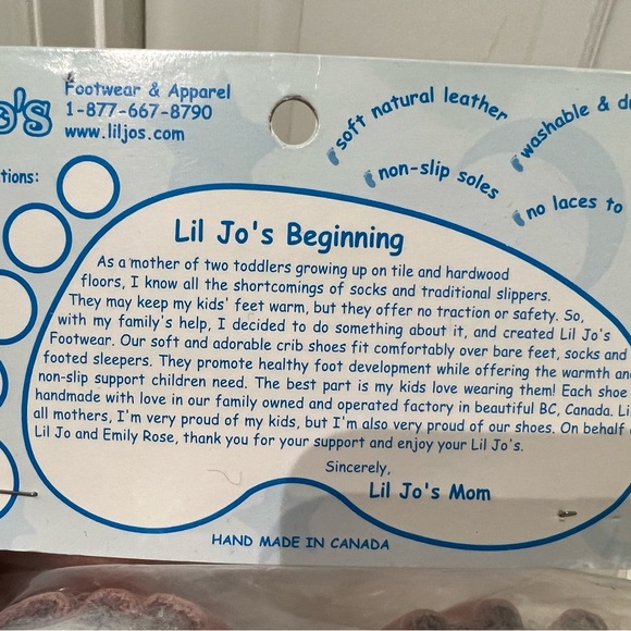 NWT Lil Jo’s Baby footwear Made in Canada - Picture 5 of 9